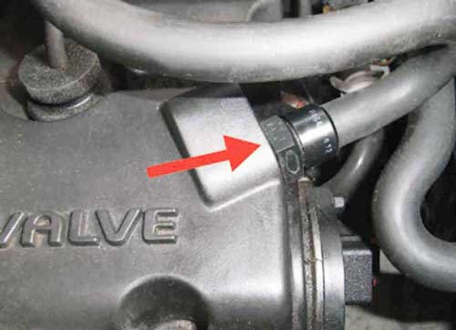 PCV valve location