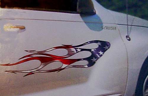 Stars & stripes magnetic flames