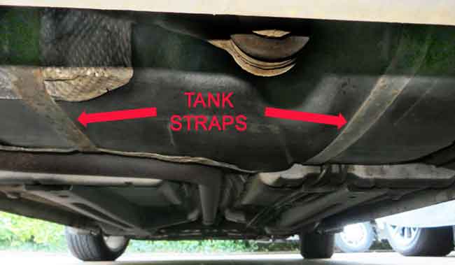 PT fuel tank straps