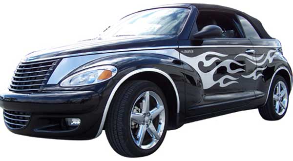 Impressive silver flames
